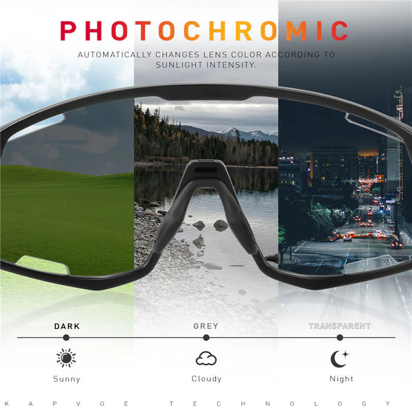 Kapvoe X180 Photochromic Sunglasses 感光騎行變色眼鏡