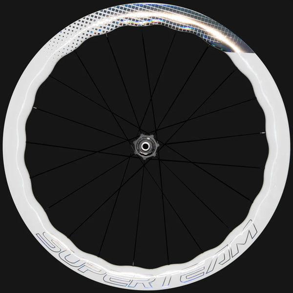 Superteam Classic PRO D28-50 Shine Decals 碳纖維公路車輪組(Disc) (白色)