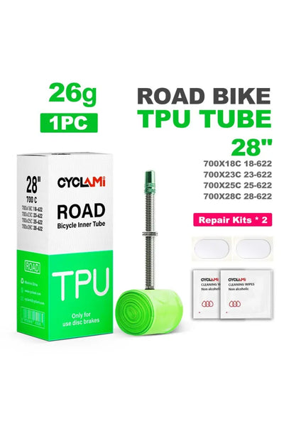 CYCLAMI TPU 超輕公路車內胎【金屬氣嘴輕量版26g】