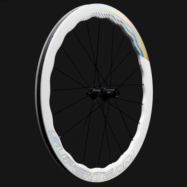 Superteam Classic PRO D28-50 Shine Decals 碳纖維公路車輪組(Disc) (白色)