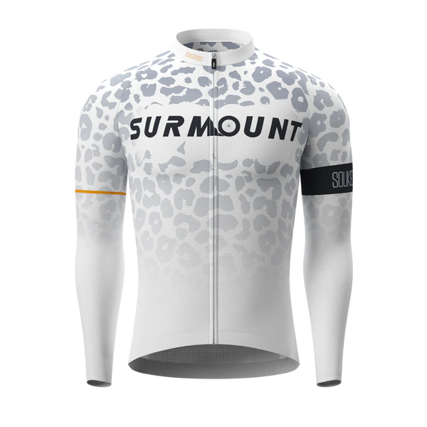 Souke Sports Leopard Print Long Sleeves Bike Jersey CL1297 - Grey騎行服/車衣