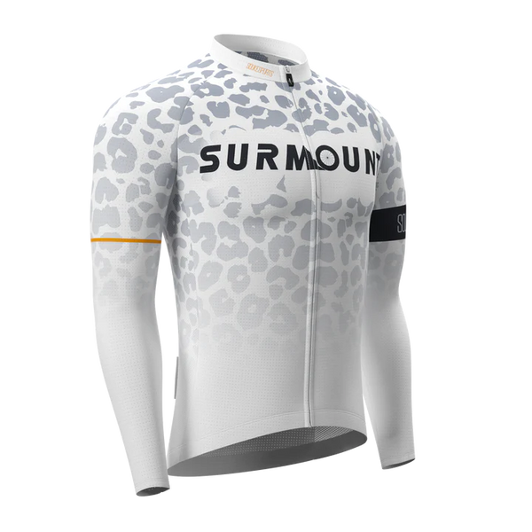 Souke Sports Leopard Print Long Sleeves Bike Jersey CL1297 - Grey騎行服/車衣