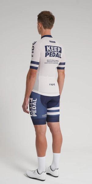 Souke Sports Men's Cycling Sets CS1135+BS1805騎行服套裝(藍白色)