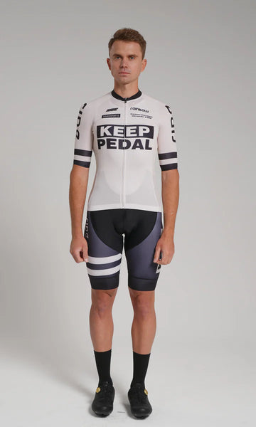 Souke Sports Men's Cycling Sets CS1135+BS1805騎行服套裝(黑白色)