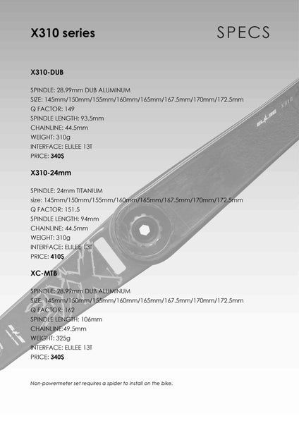 XXE X310 碳纖維公路車曲柄