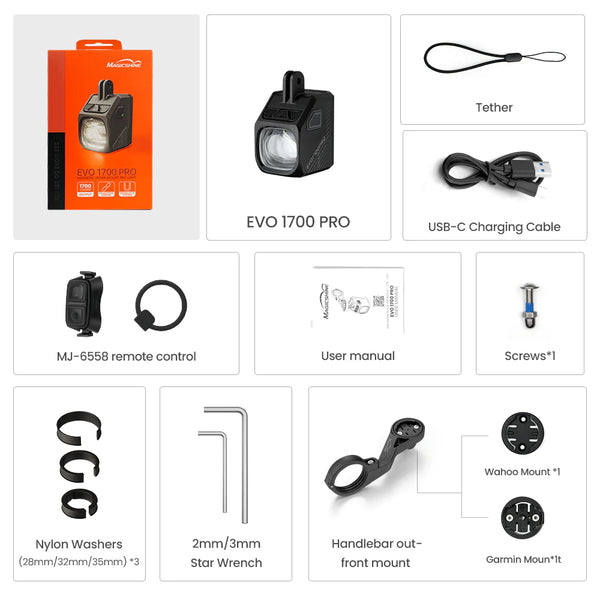 MAGICSHINE EVO 1700 PRO Magnetic Smart Bike Light 磁吸式安裝前燈