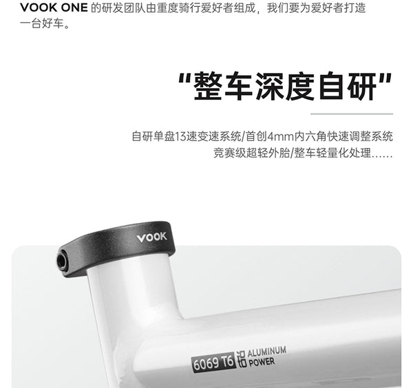 VOOK ONE 輕量碟煞公路車(8.3kg)