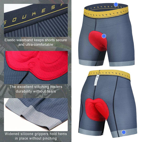 Souke Sports Men's 4D Padded Quick Dry Cycling Underwear-PS6021 系列騎行內褲 (男款)【3種顏色】