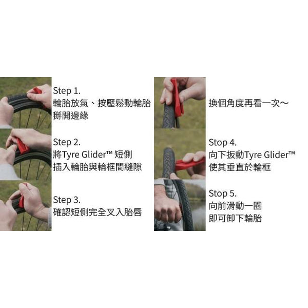 Tyre Glider 拆裝二合一挖胎/裝胎棒【無內胎/開口胎皆可用】