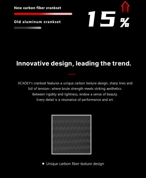 XCADEY  碳纖盤爪式功率計曲柄組【不同規格】