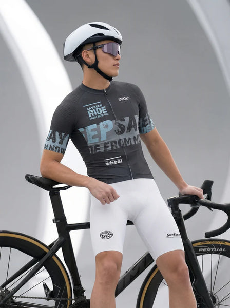 Souke Sports Ride From Now On" Unisex Short Cycling Jersey CS1178-Grey騎行服/車衣
