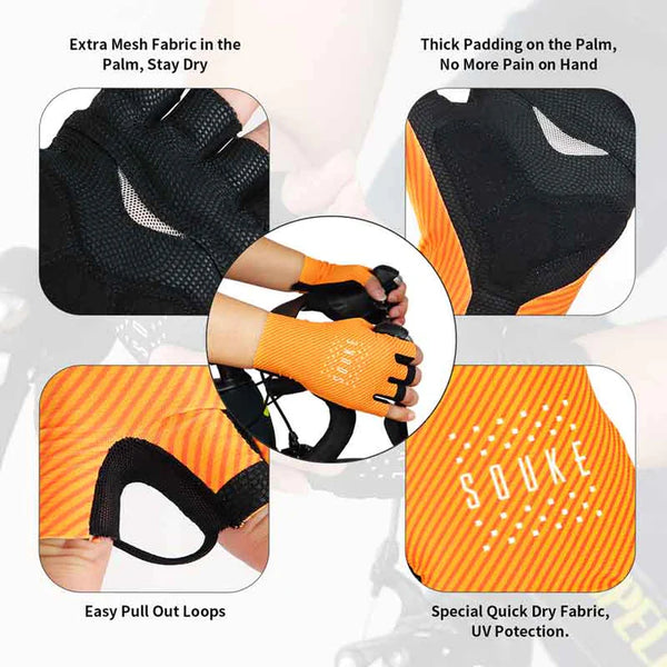 Souke Sports Half Finger Cycling Gloves 騎行手套(男&女款)【三種顏色】